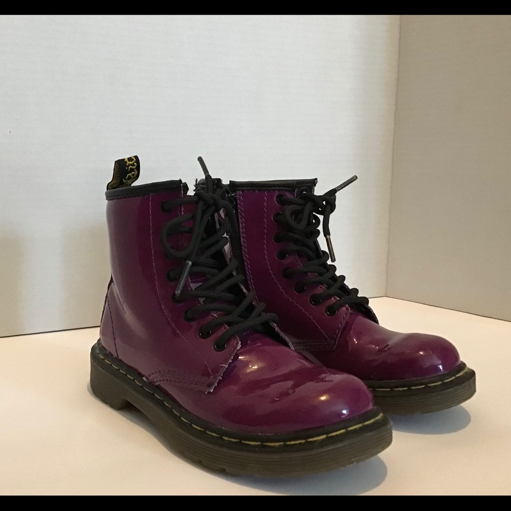 Dr. Martens Kids combat boots.